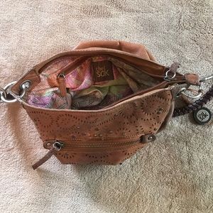 Brown leather purse by The Sak